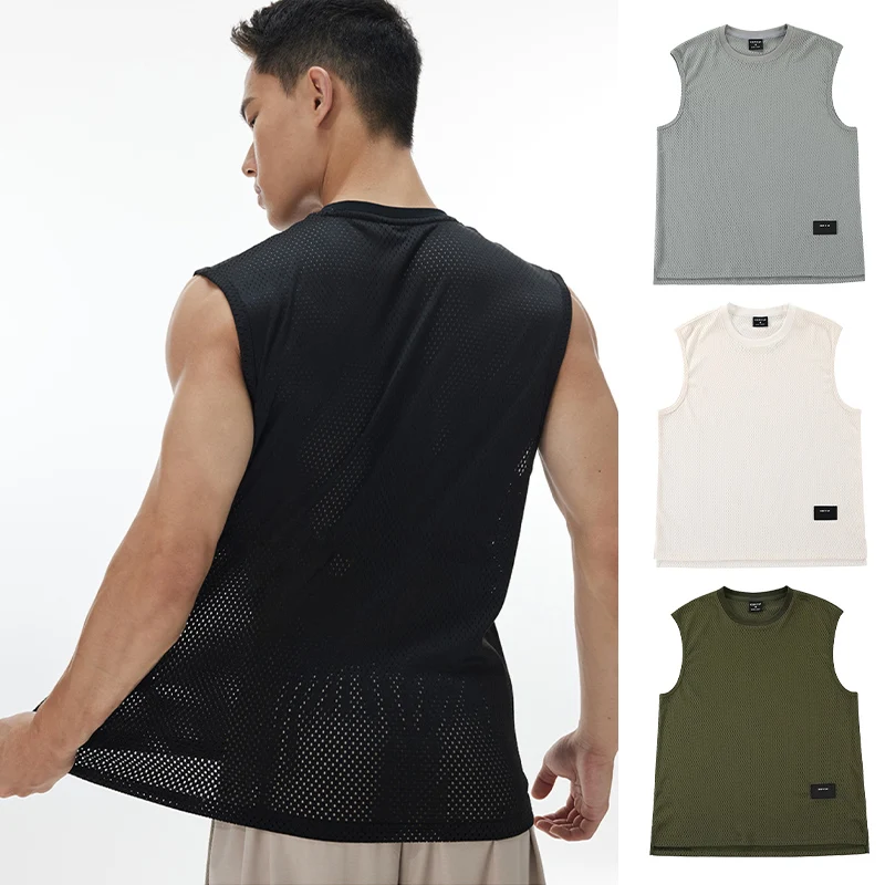 Sleeveless Undershirt - Erkek gevşek rahat spor yelek basketbol
