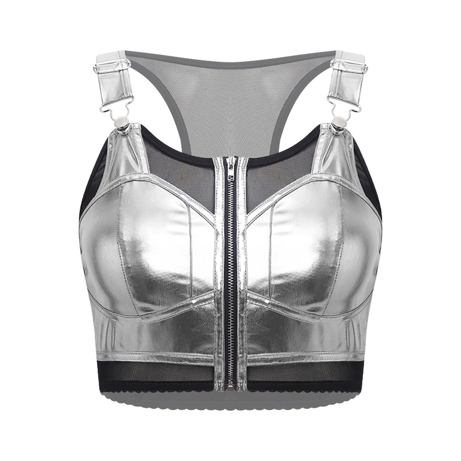Kadın Metalik Parlak Punk Tarz - Suspender Tank Top incelemesi ve fiyatı